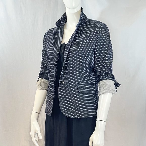 Navy Polka Dot Schoolboy Blazer | J Crew - Picture 1 of 8